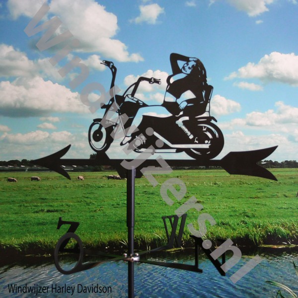 Windwijzer Harley Davidson incl. windroos, staaf en montagesteun