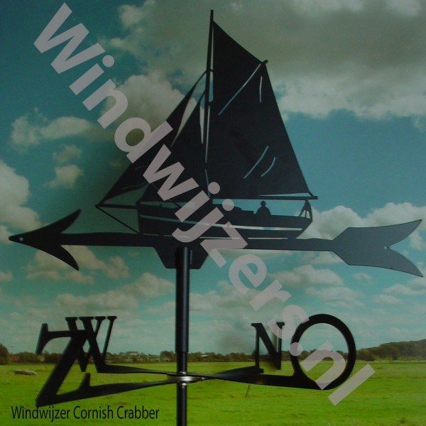Windwijzer Cornish Crabber incl. windroos, staaf en montagesteun
